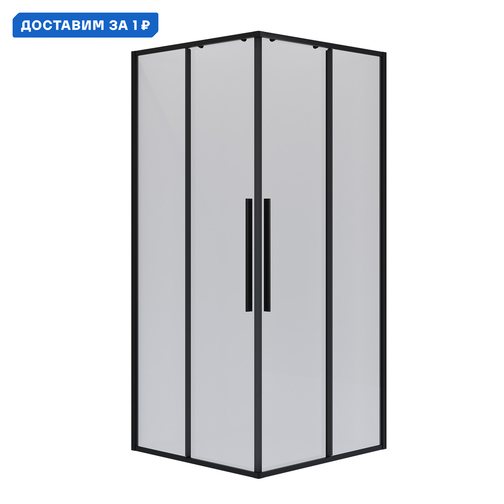 Изображение товара Душевой уголок Niagara Nova NG-6822-34BLACK квадрат 80x80 см стекло 6 мм стильный дизайн