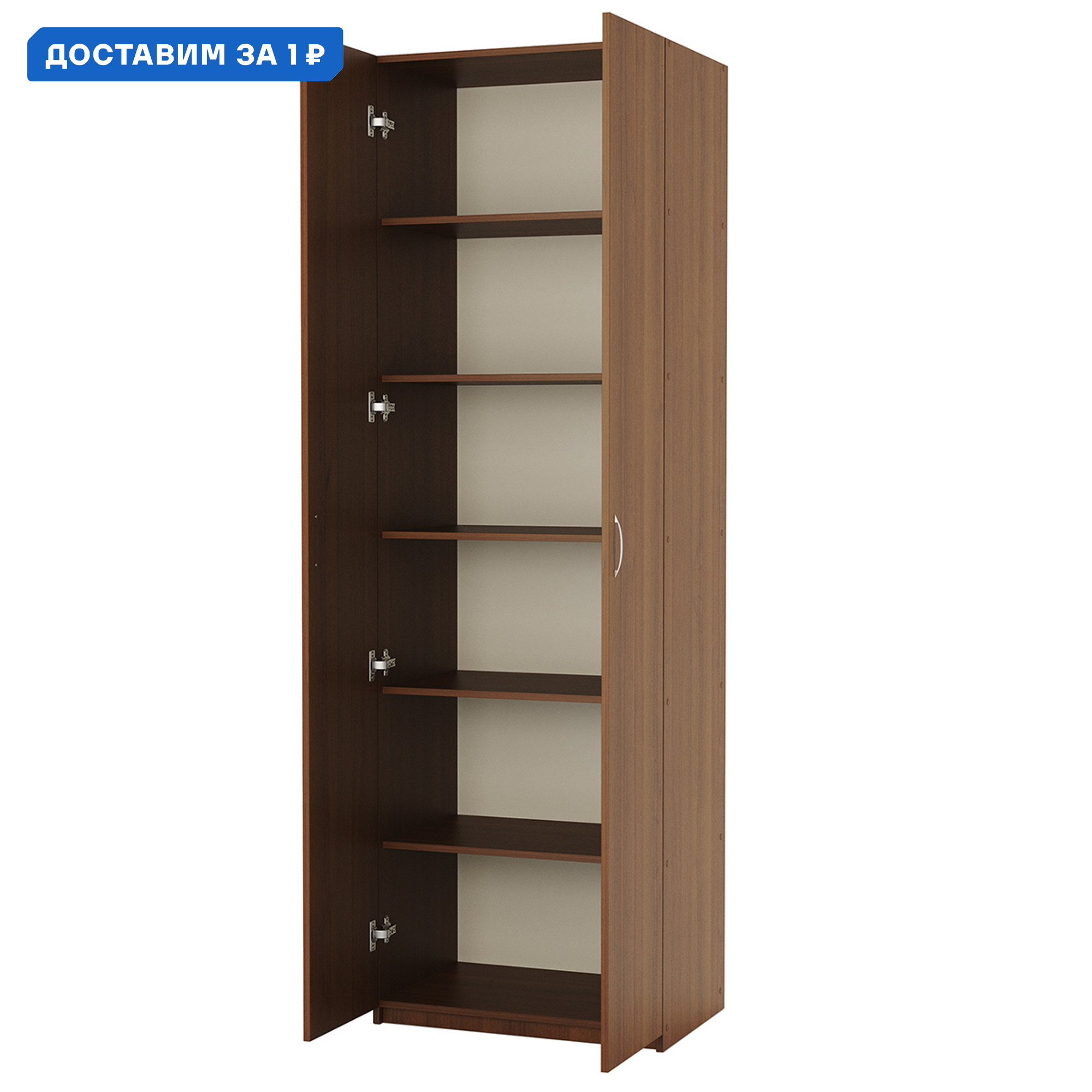 Изображение товара Шкаф распашной Гамма 70x240 см орех ЛДСП классический дизайн