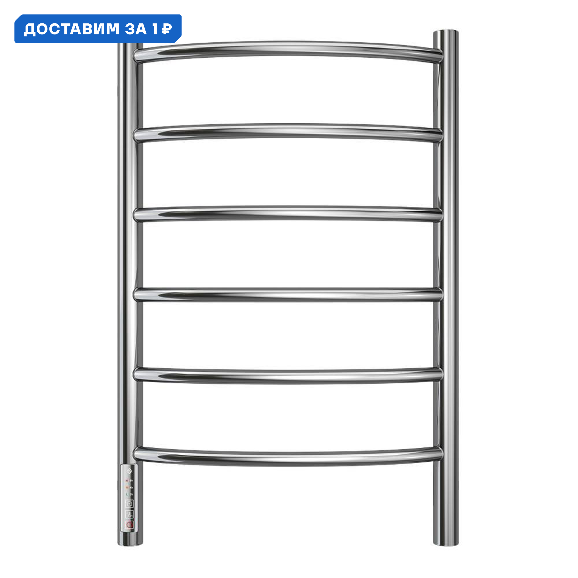 Изображение товара Электрический полотенцесушитель Terminus Классик П6 левый 432x650 мм 85 Вт с терморегулятором хром