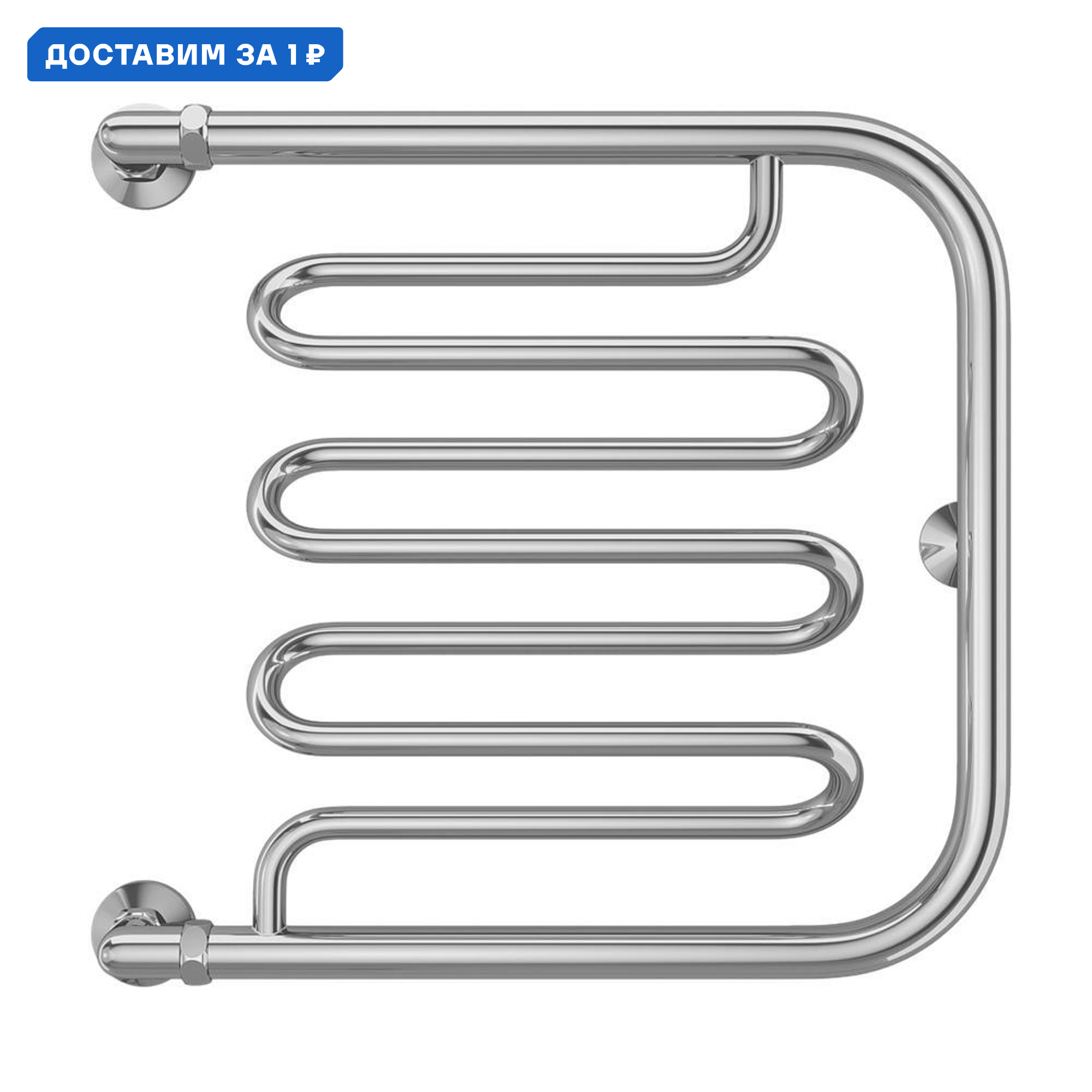 Изображение товара Водяной полотенцесушитель Terminus Фокстрот-лиана 532x500 мм хром