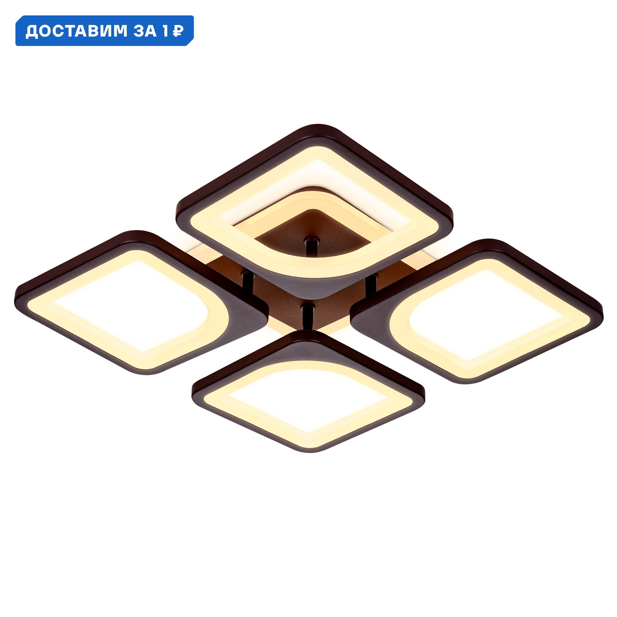 Изображение товара Подвесная светодиодная люстра Ambrella Light FA442 Acrylica с пультом управление интерьер светильни