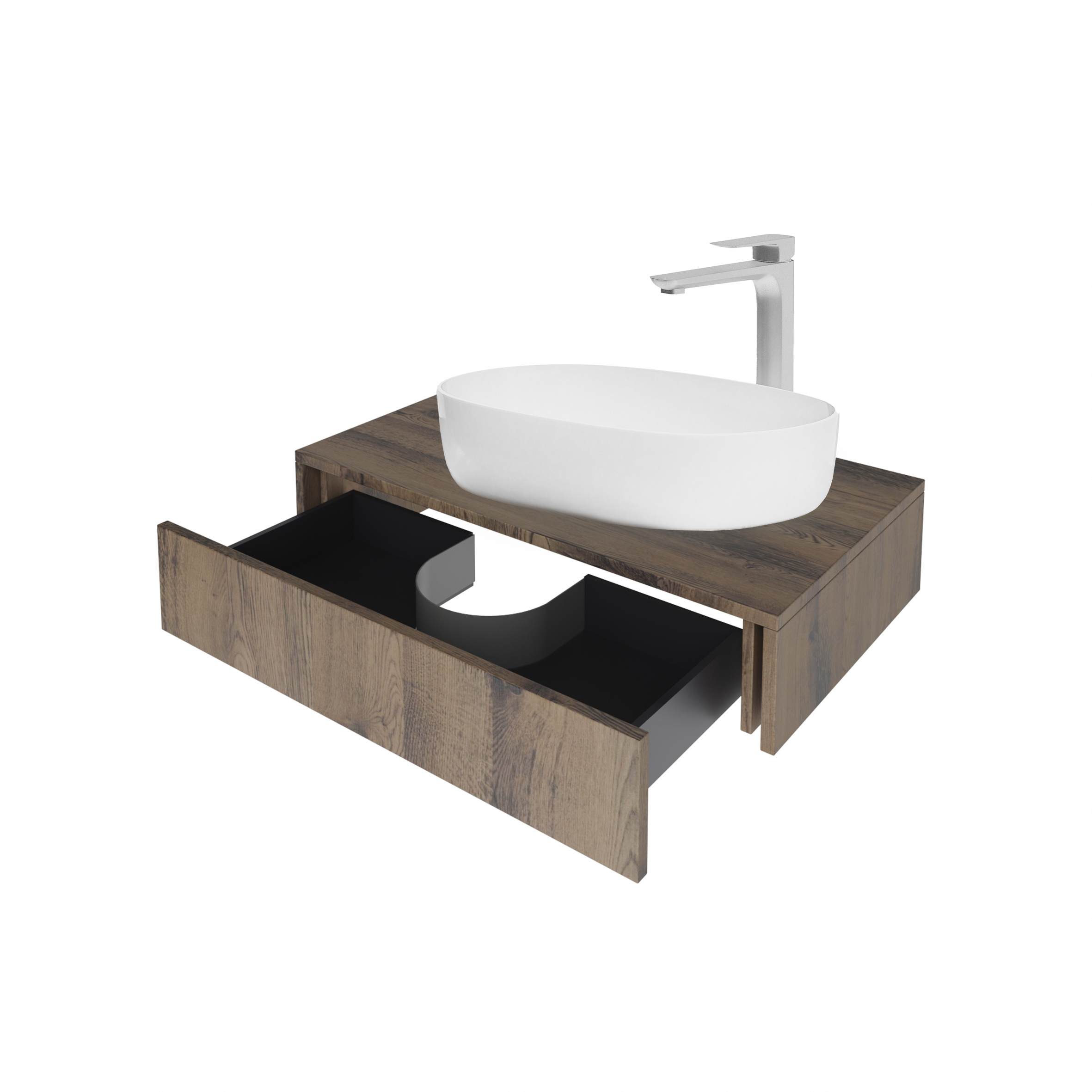 Изображение товара Тумба под раковину подвесная Зов Токио T80ATC1 80см цвет древесина аттик