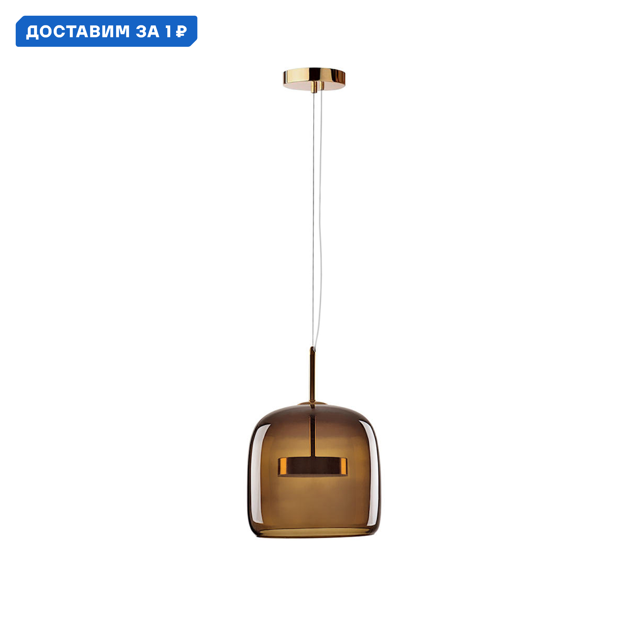 Изображение товара Светильник подвесной светодиодный Loft It Dauphin 10040A теплый белый 2.6 м² золото янтарный