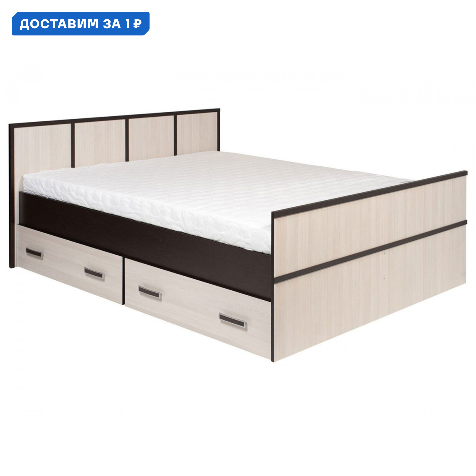 Изображение товара Кровать BTS Сакура 66521 155x86x203.4 см ЛДСП венге лоредо без матраса