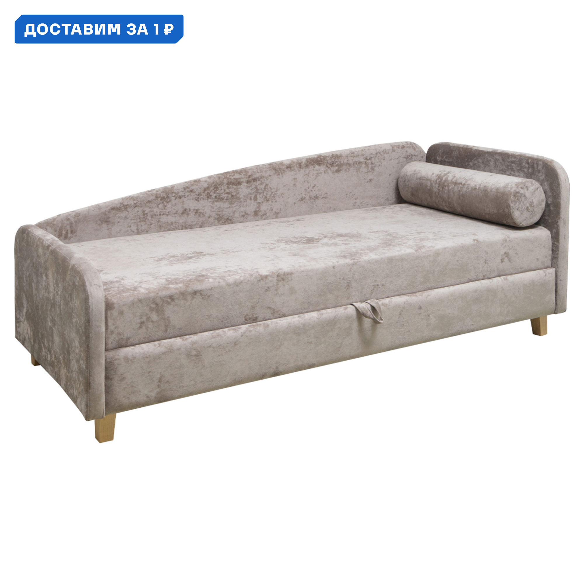 Изображение товара Диван прямой Правила мебели 187200 211x77x91 см велюр цвет бежевый, велюр