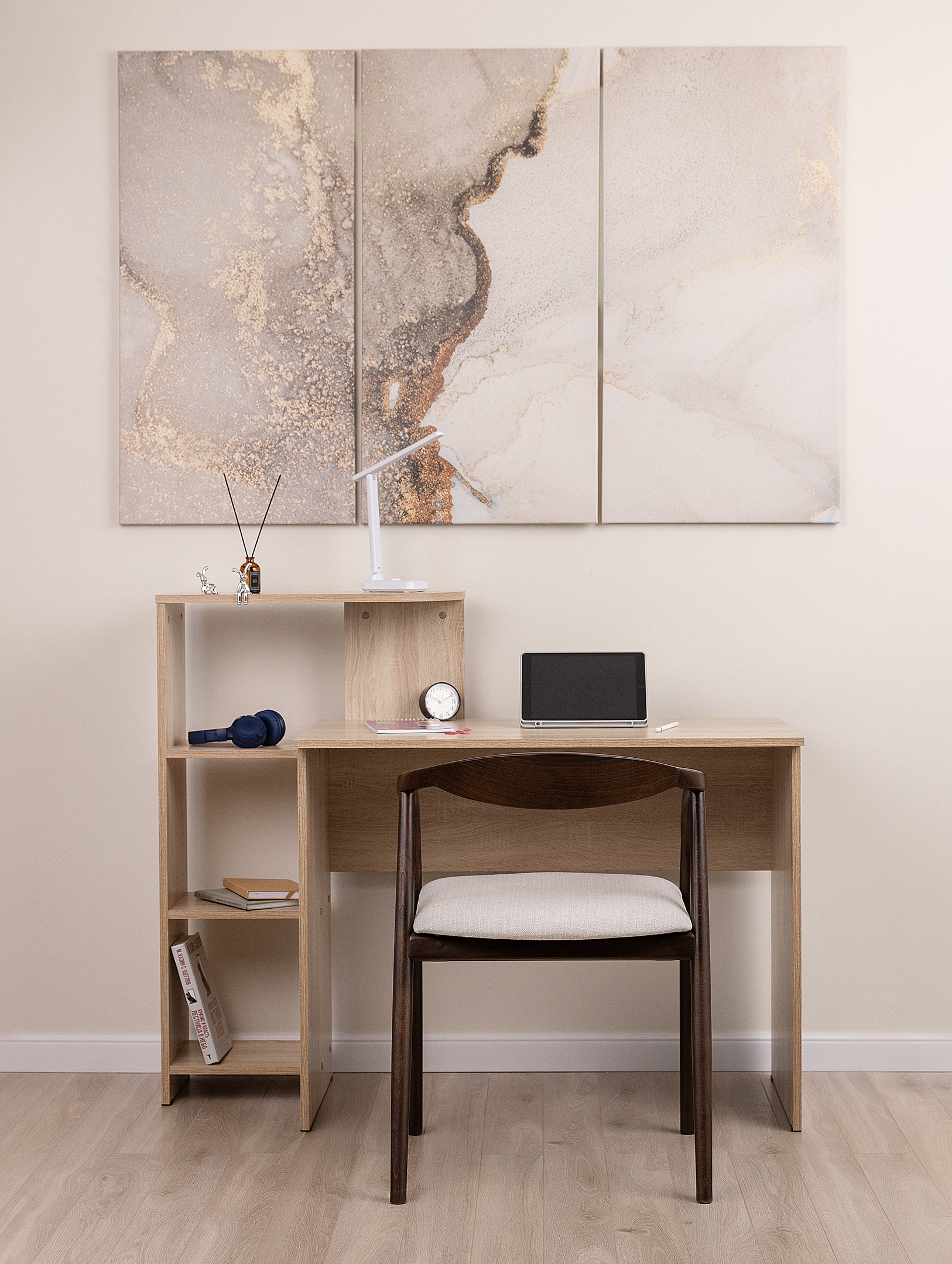 Изображение товара Офисный стол Formula мебели DL 12550 123.4x75x50 см ЛДСП цвет дуб сонома