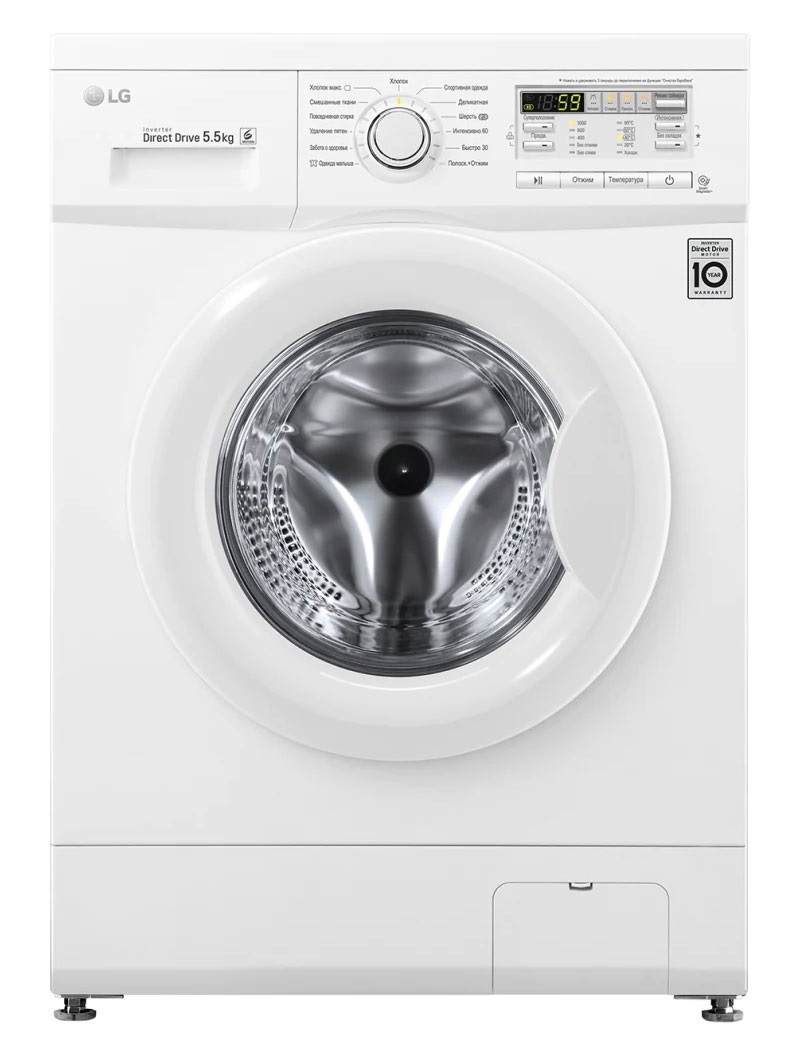 Изображение товара Стиральная машина LG F10B8MD 5.5 кг фронтальная белая