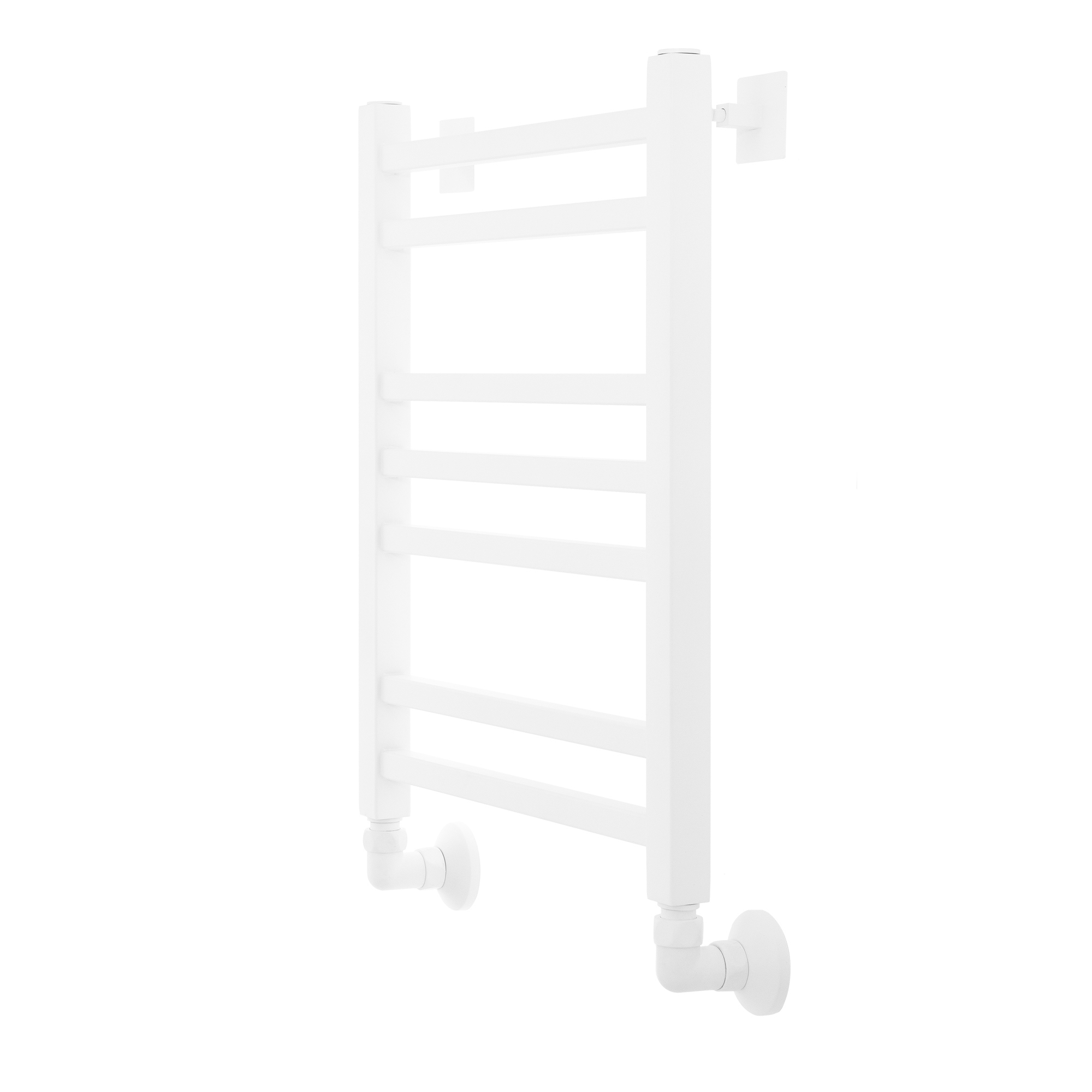 Изображение товара Полотенцесушитель водяной лесенка Energy techno 63x46 см универсальная подводка сталь цвет белый матовый