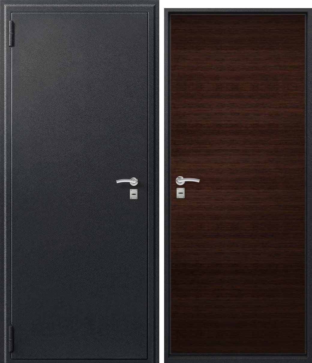 Изображение товара Входная дверь HIT О-10 Черный муар/Венге, левая, 205x86 см, сталь