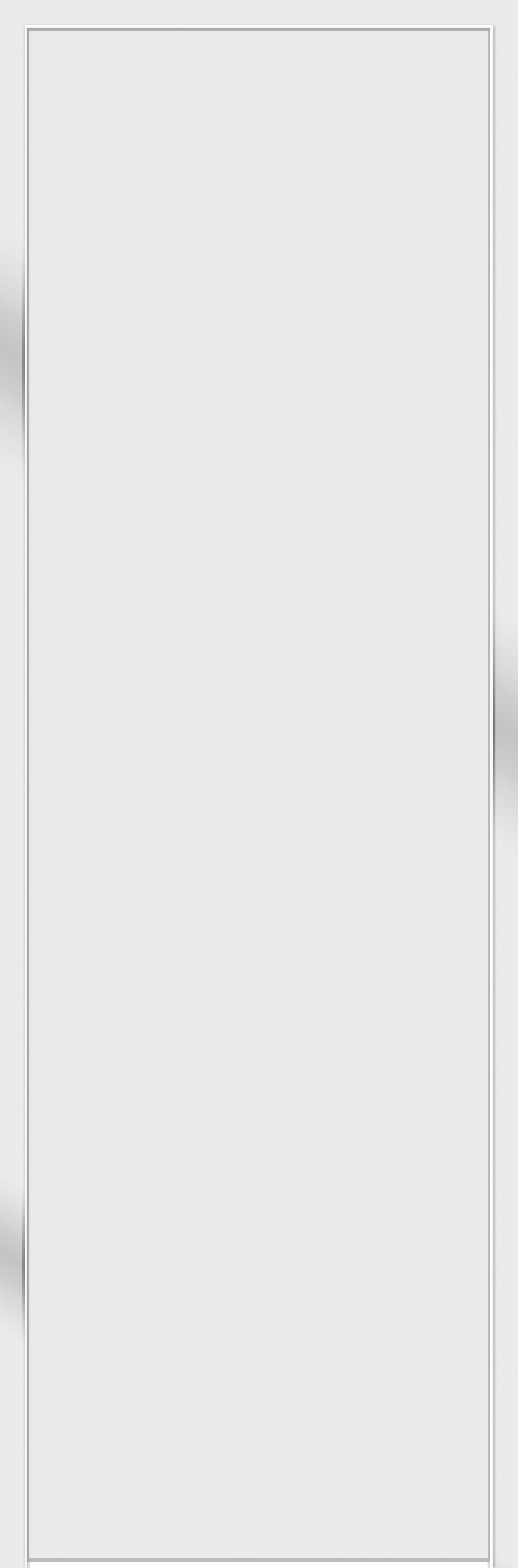Изображение товара Дверь межкомнатная глухая с замком комплекте Invisible 60x200 см без кромки цвет белый
