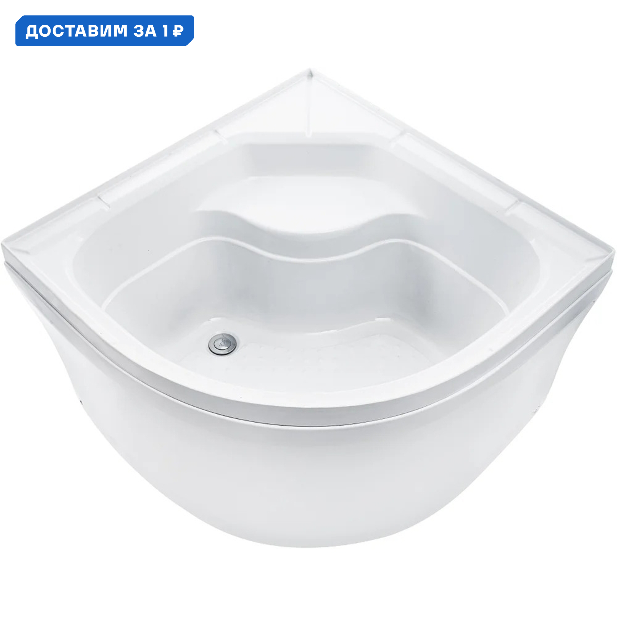 Изображение товара Душевая кабина River Desna XL 90/44 TH 1/4 круга высокий поддон 90x90 см