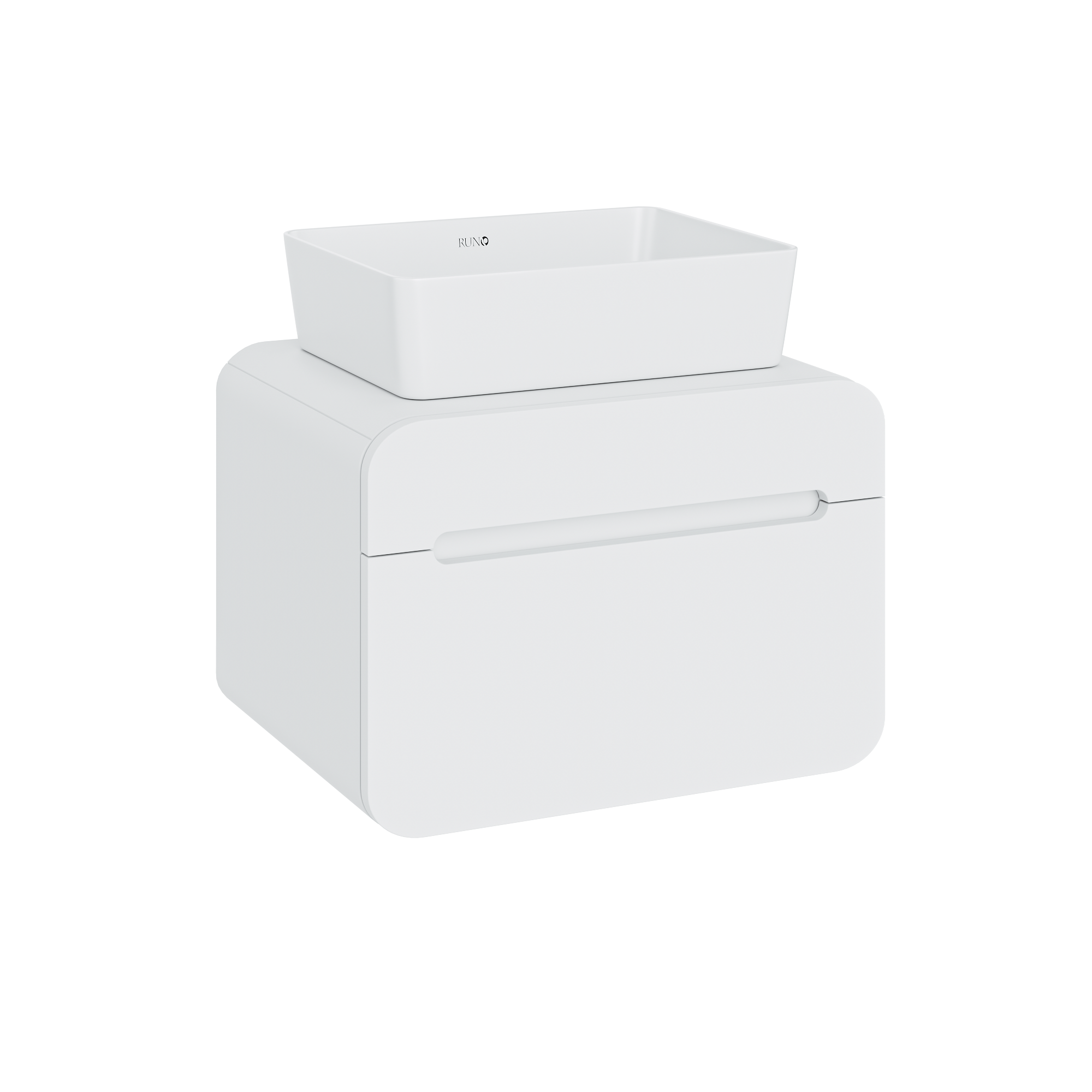 Изображение товара Тумба под раковину подвесная Runo 00-00002122_TRE 60см цвет белый, с раковиной
