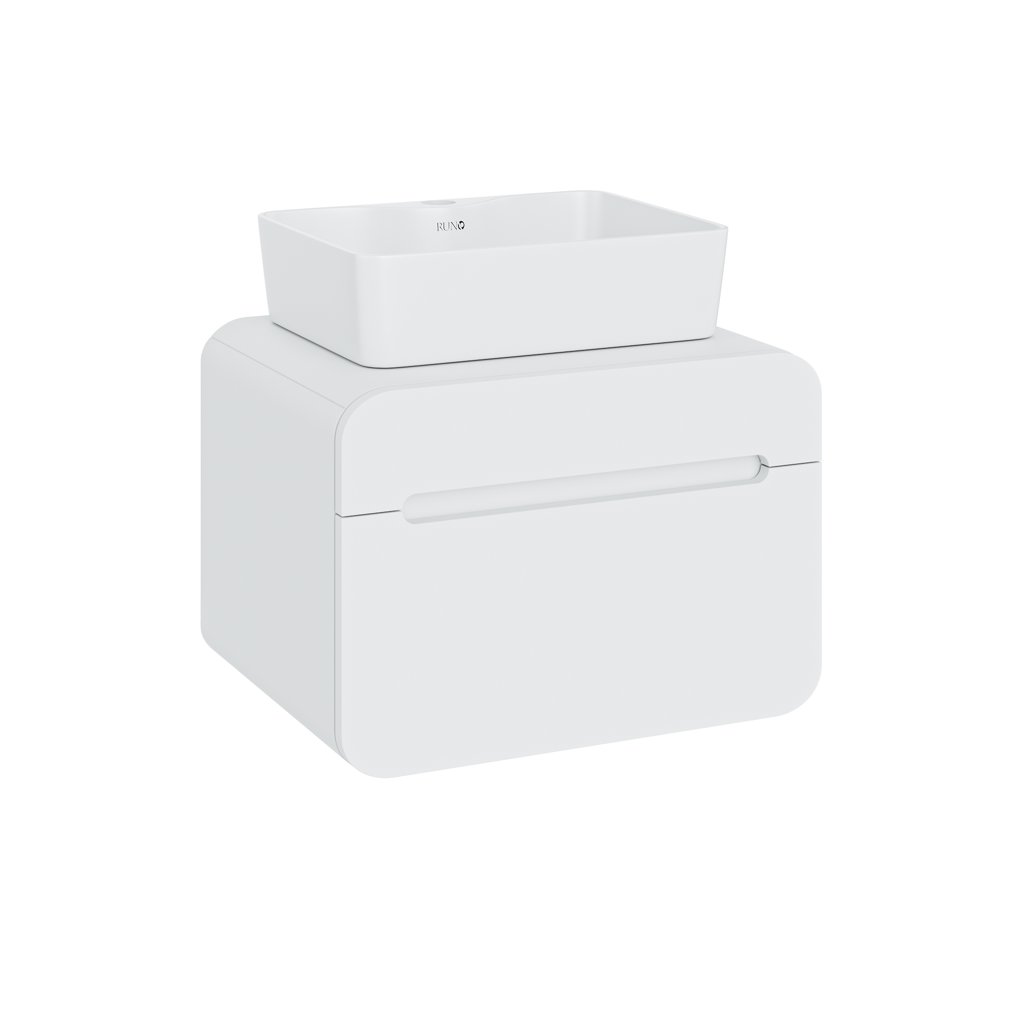 Изображение товара Тумба под раковину Runo Ницца 60см белая с умывальником Lavello