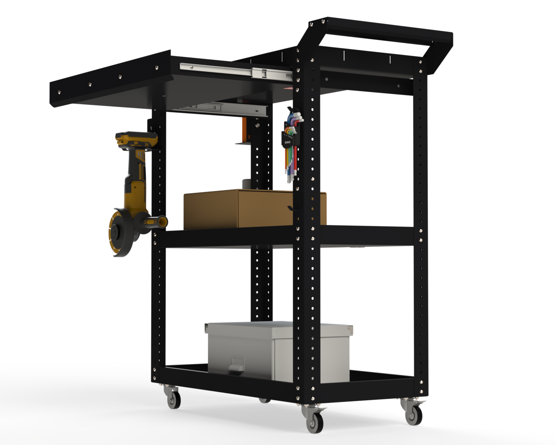 Изображение товара Тележка инструментальная Metalex 118646 Тип 1А регулируемые полки