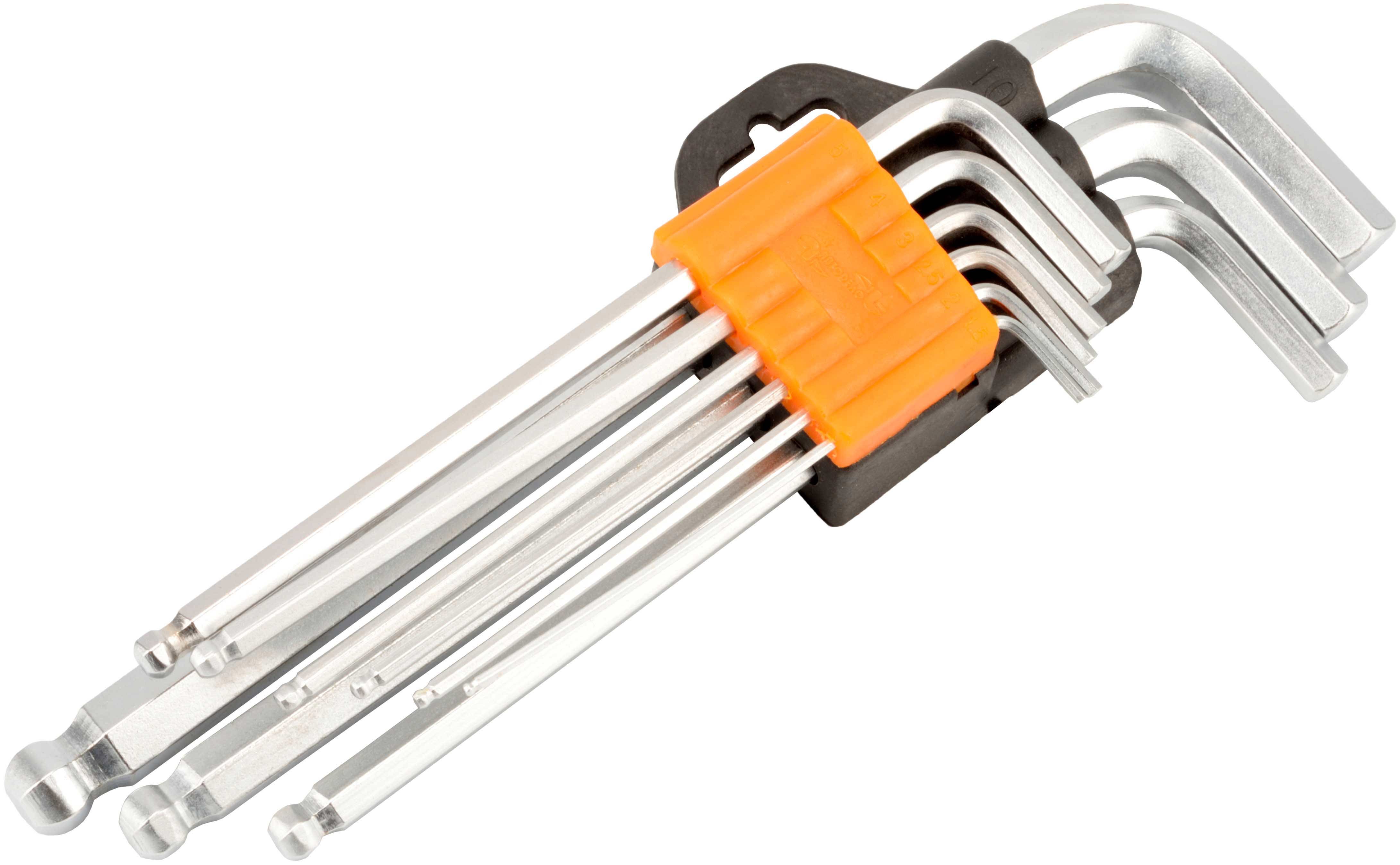 Изображение товара Набор ключей имбусовых шестигранных АвтоДело 39159, 9 шт, хромованадиевая сталь