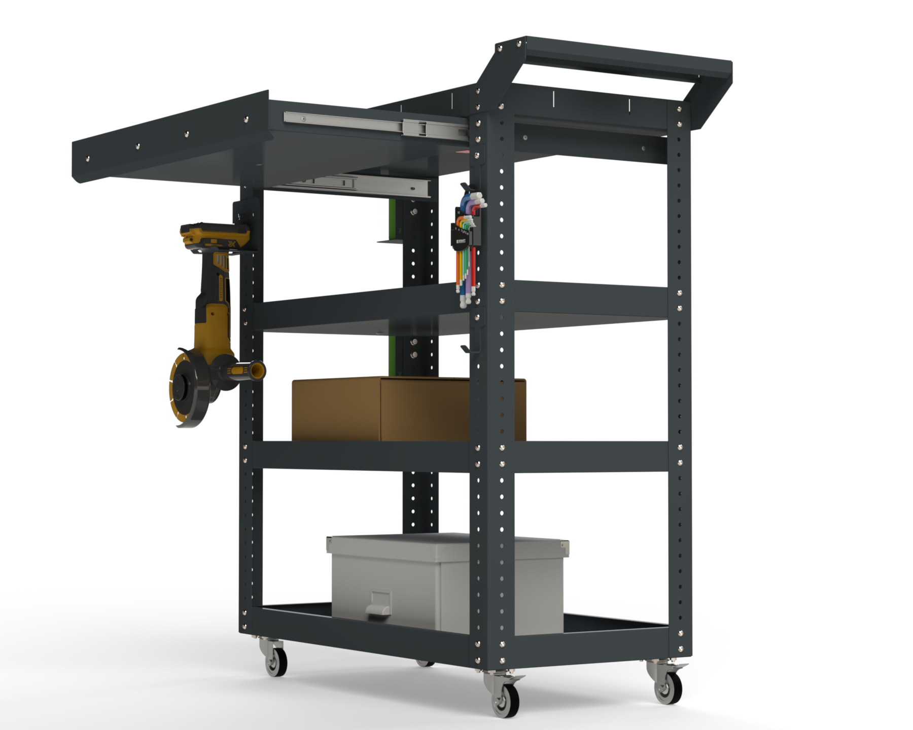 Изображение товара Тележка инструментальная Metalex 118664 Тип 1А с ящиком и полками