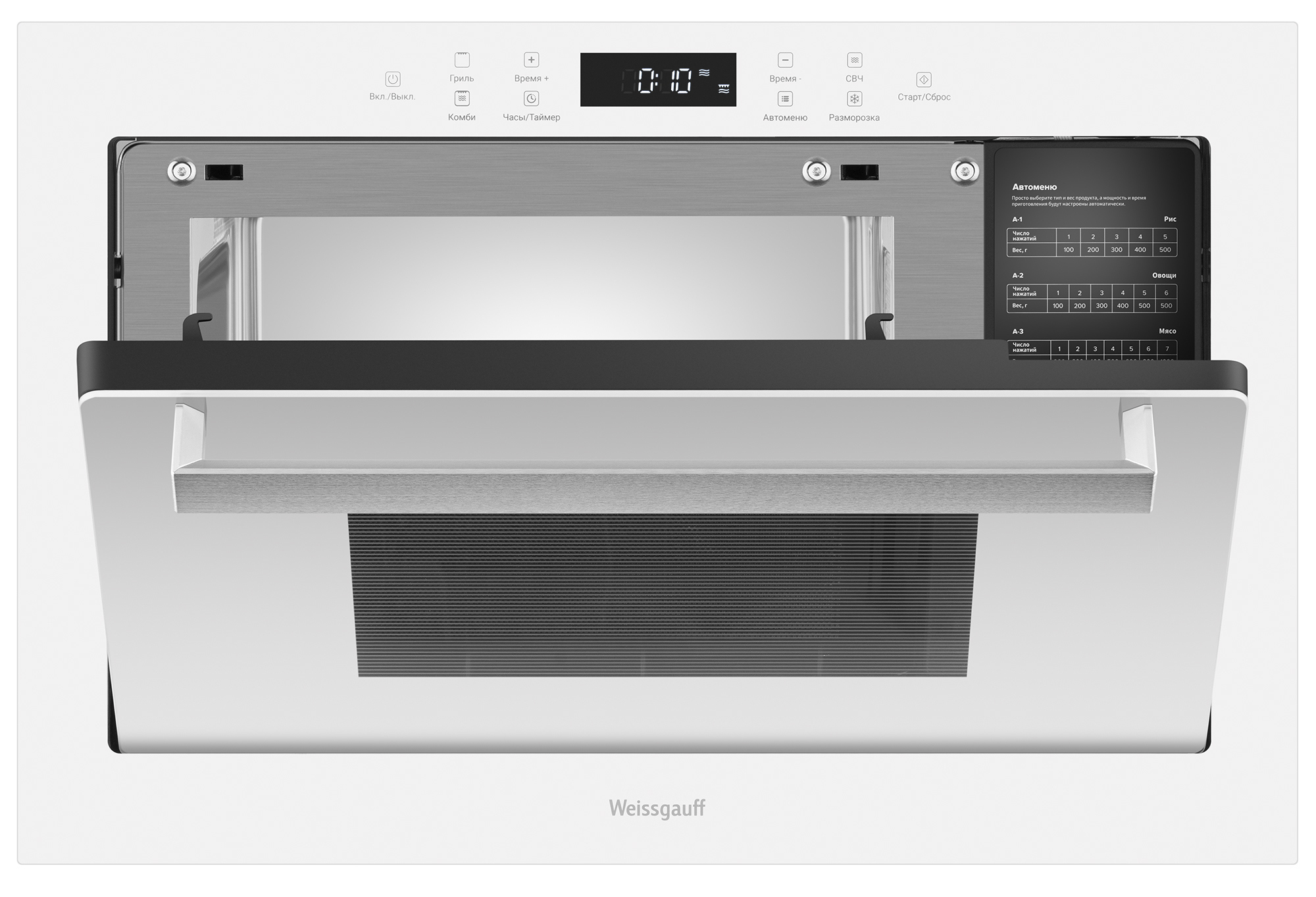 Изображение товара Встраиваемая микроволновая печь Weissgauff HMT-252 TSW 25л белая