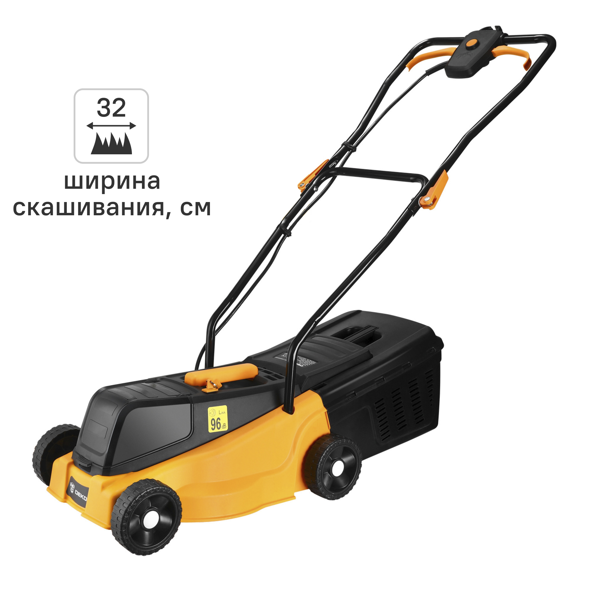 Изображение товара Газонокосилка аккумуляторная Deko DKLM20V с АКБ 20 В 32 см