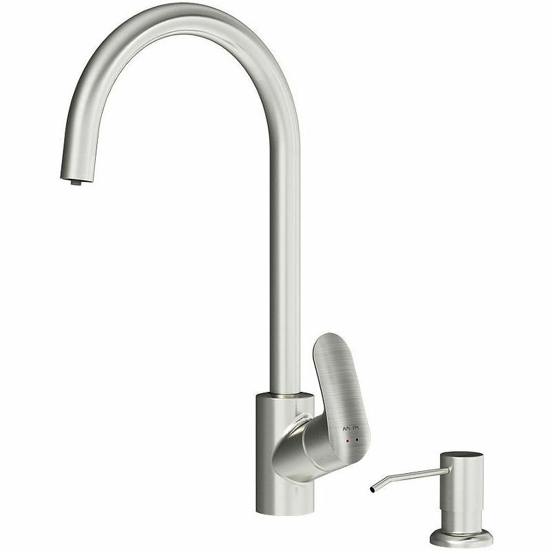 Изображение товара Смеситель для кухни Am.pm F8007T11 поворотный излив 23.4 см цвет серый