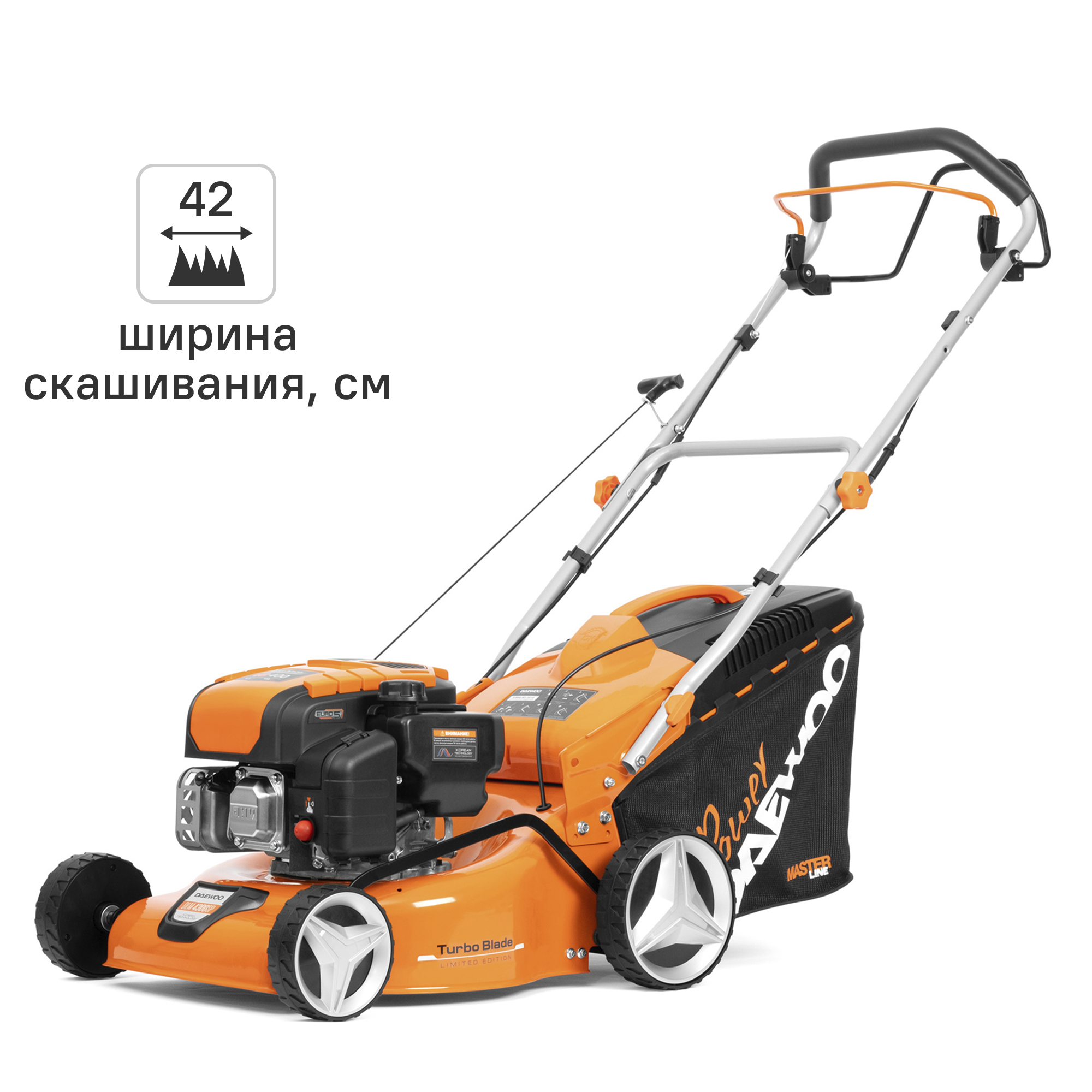 Изображение товара Газонокосилка бензиновая самоходная Daewoo DLM 4300SP 4 л.с.