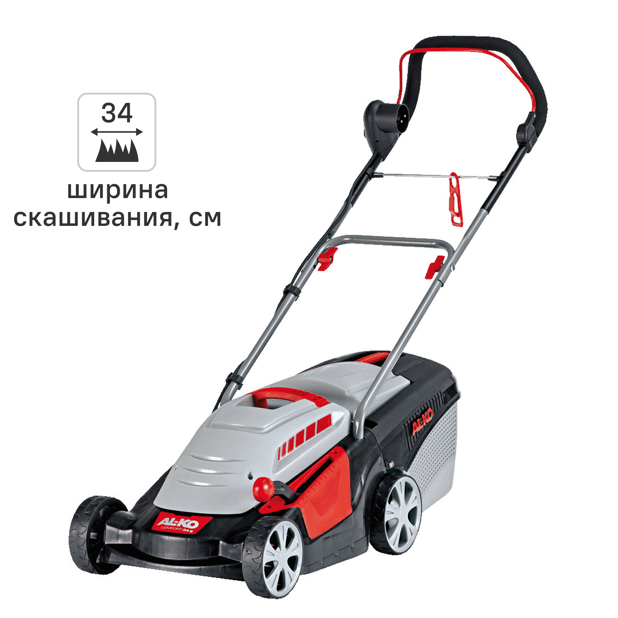 Изображение товара Газонокосилка электрическая Al-ko 34 E Comfort 1200 Вт с травосборником