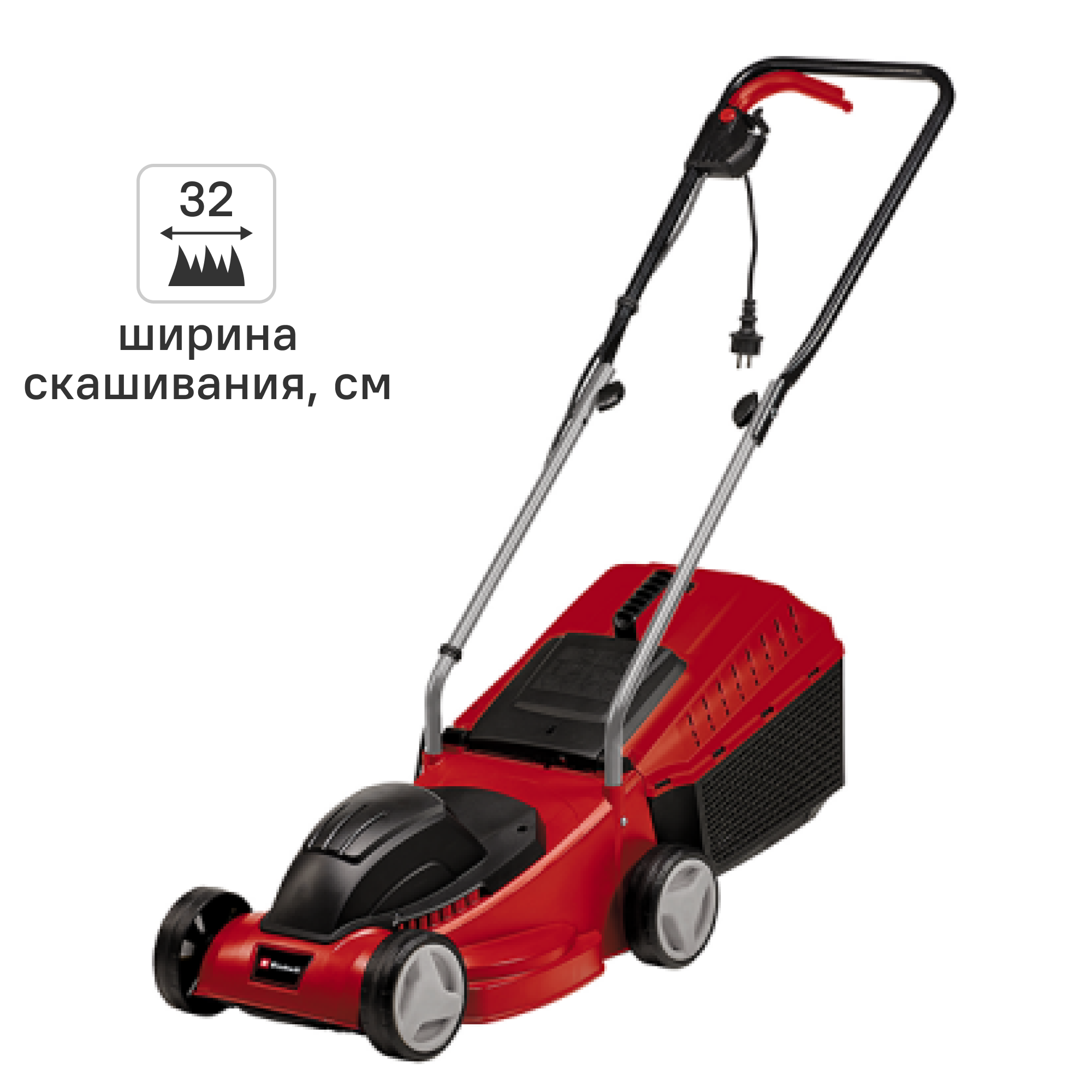 Изображение товара Электрическая газонокосилка Einhell GC-EM 1032 1000 Вт, 32 см, жесткий травосборник
