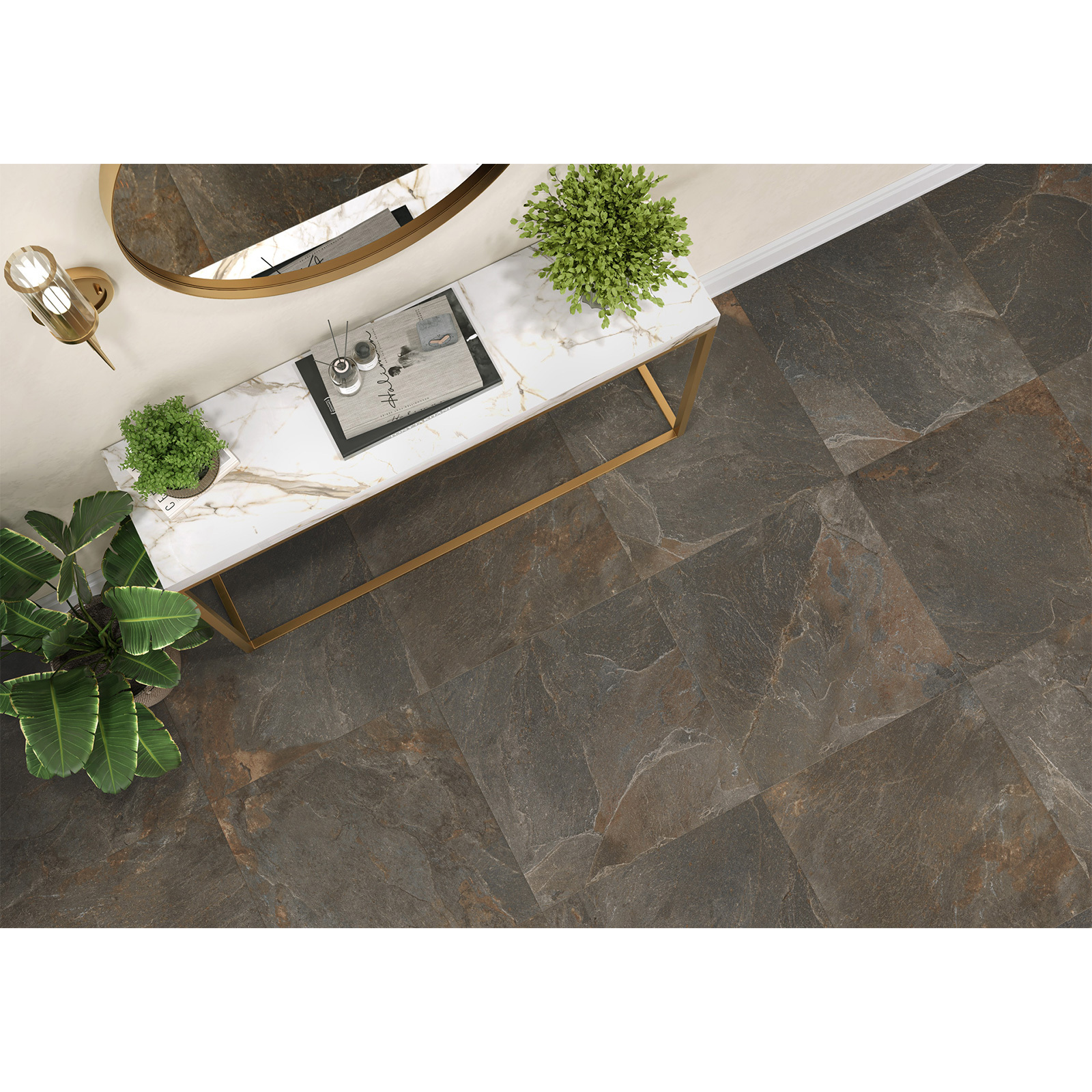 Изображение товара Керамогранит New trend Stoncrete Copper D60223M 60x60см 1.44 м² цвет темно-коричневый