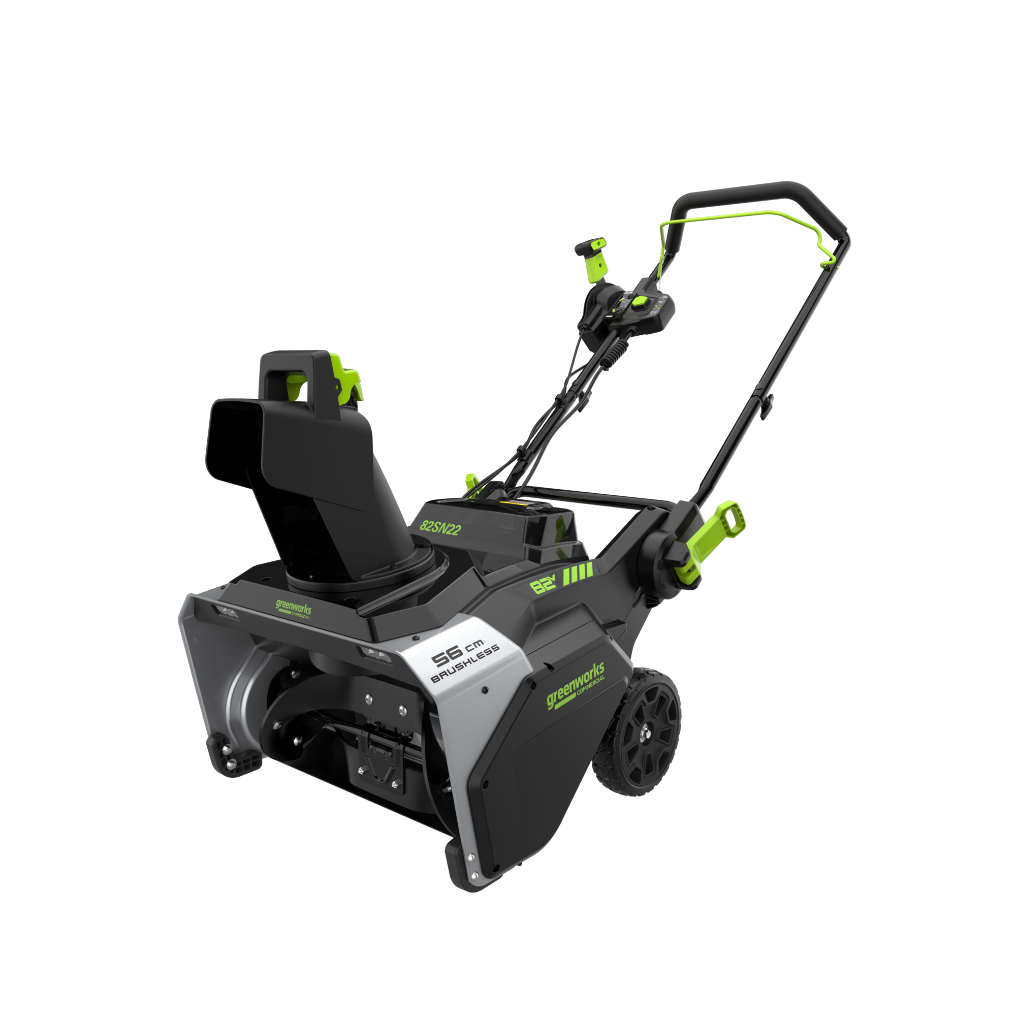 Изображение товара Аккумуляторный снегоуборщик Greenworks 82SN22 56 см бесщеточный мощный 82V