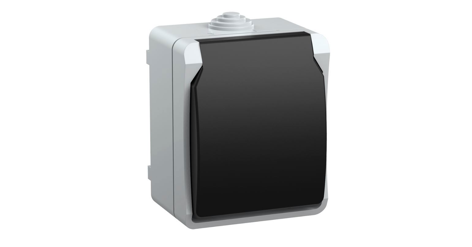 Изображение товара Розетка накладная Iek Форс ERS12-K03-16-54-DC с заземлением цвет серый
