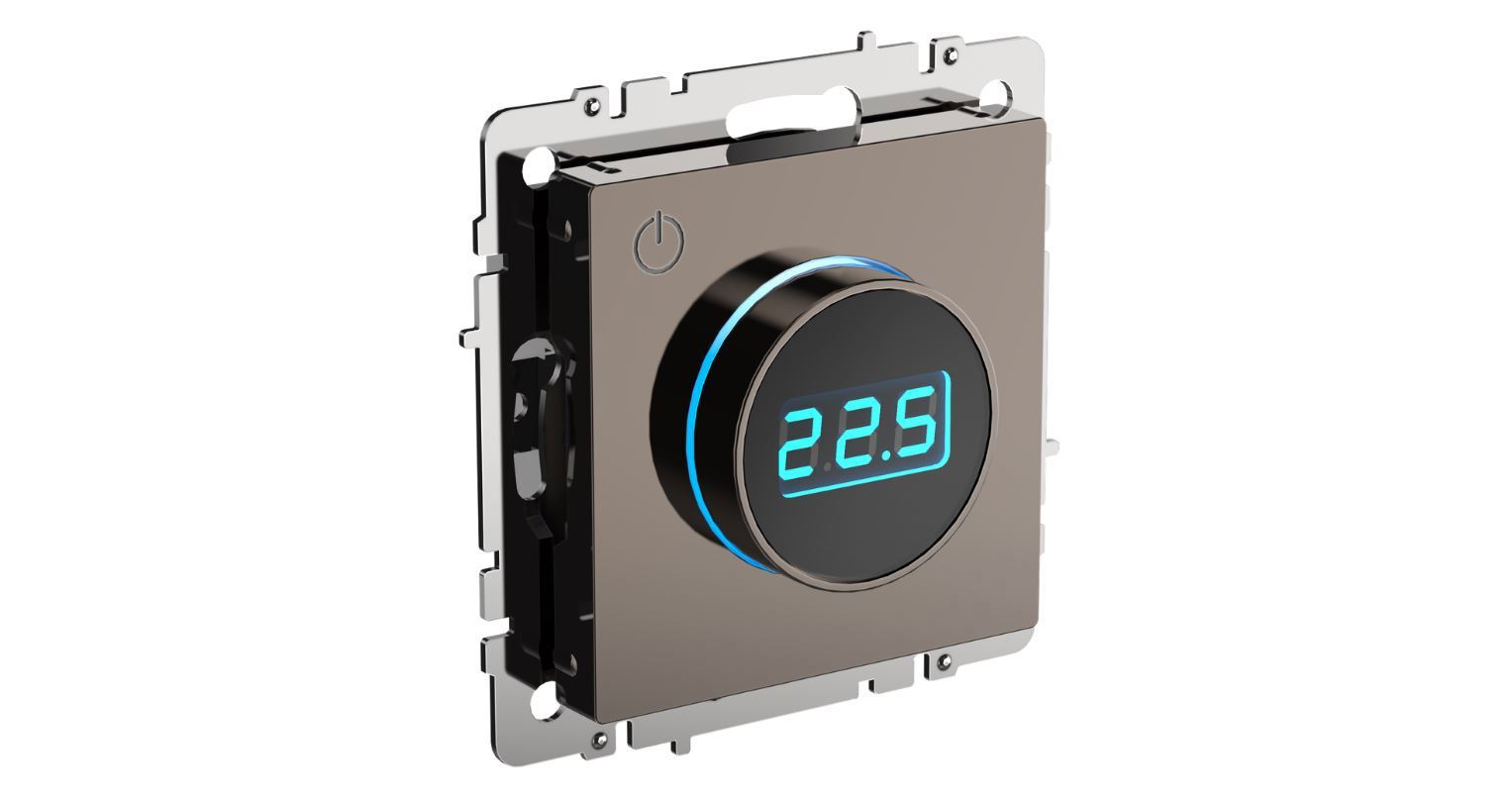 Изображение товара Электронный терморегулятор для теплого пола IEK серия BRITE бронза