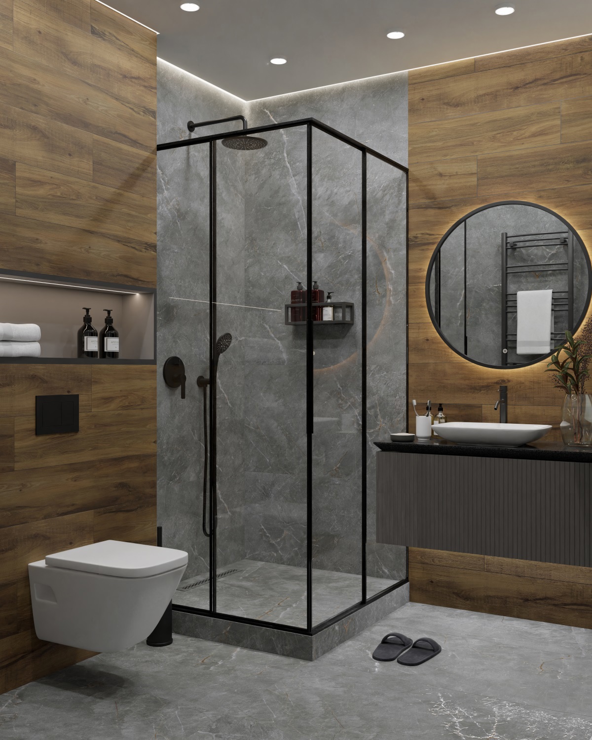 Изображение товара Керамогранит Sanamero Forest Line 20x120 см темно-коричнеВОГО цвета для пола и стен