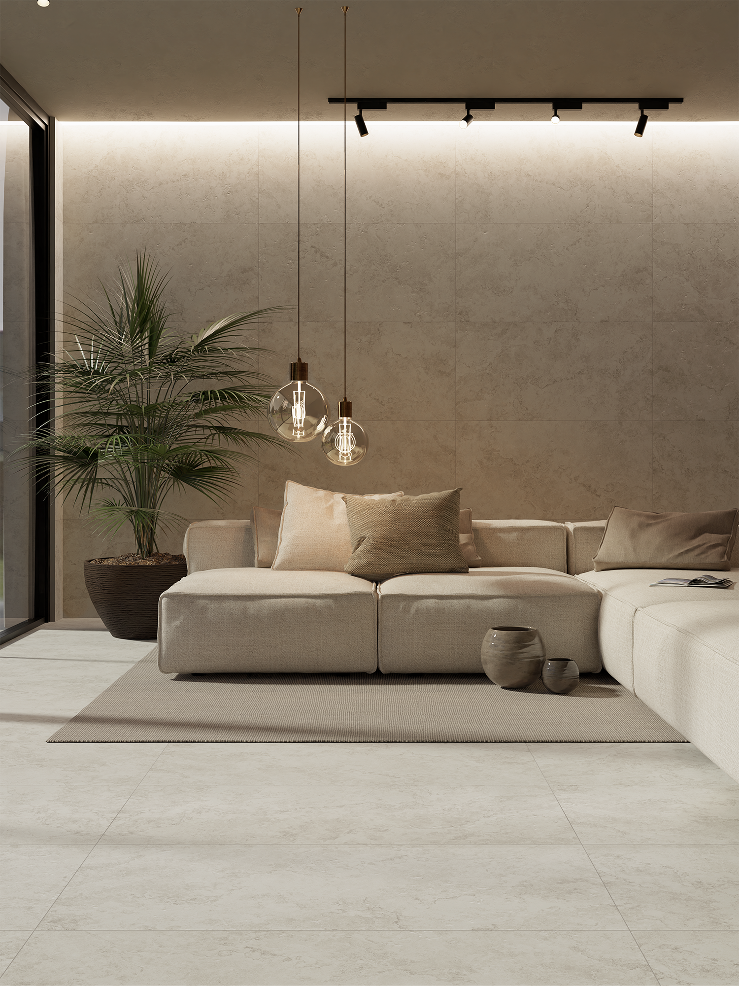 Изображение товара Керамогранит Sanamero Rockstar 91061 60x120см цвет светло-бежевый