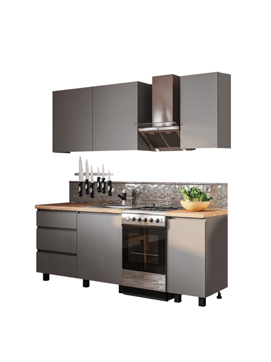 Изображение товара Кухонный гарнитур Асти 160x218 см ЛДСП серый Графит Россия