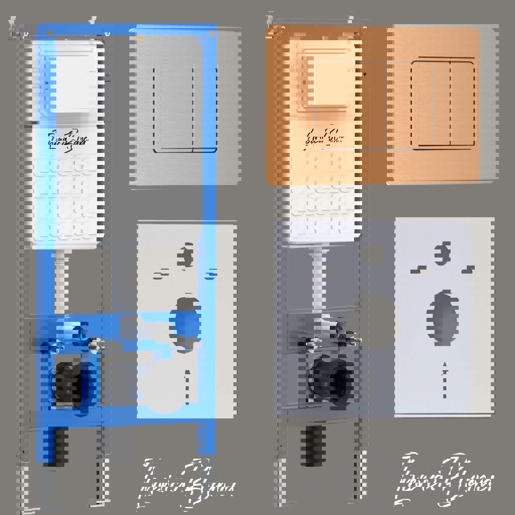 Изображение товара Инсталляция для унитаза Iberica Blanca IB001.1172 с механическим двусторонним сливом