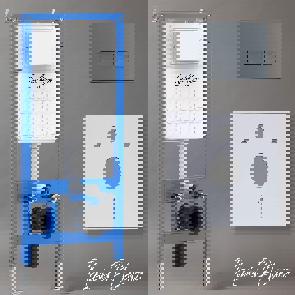 Изображение товара Инсталляция для унитаза Iberica Blanca IB001.218 с двумя режимами смыва и гарантией 10 лет