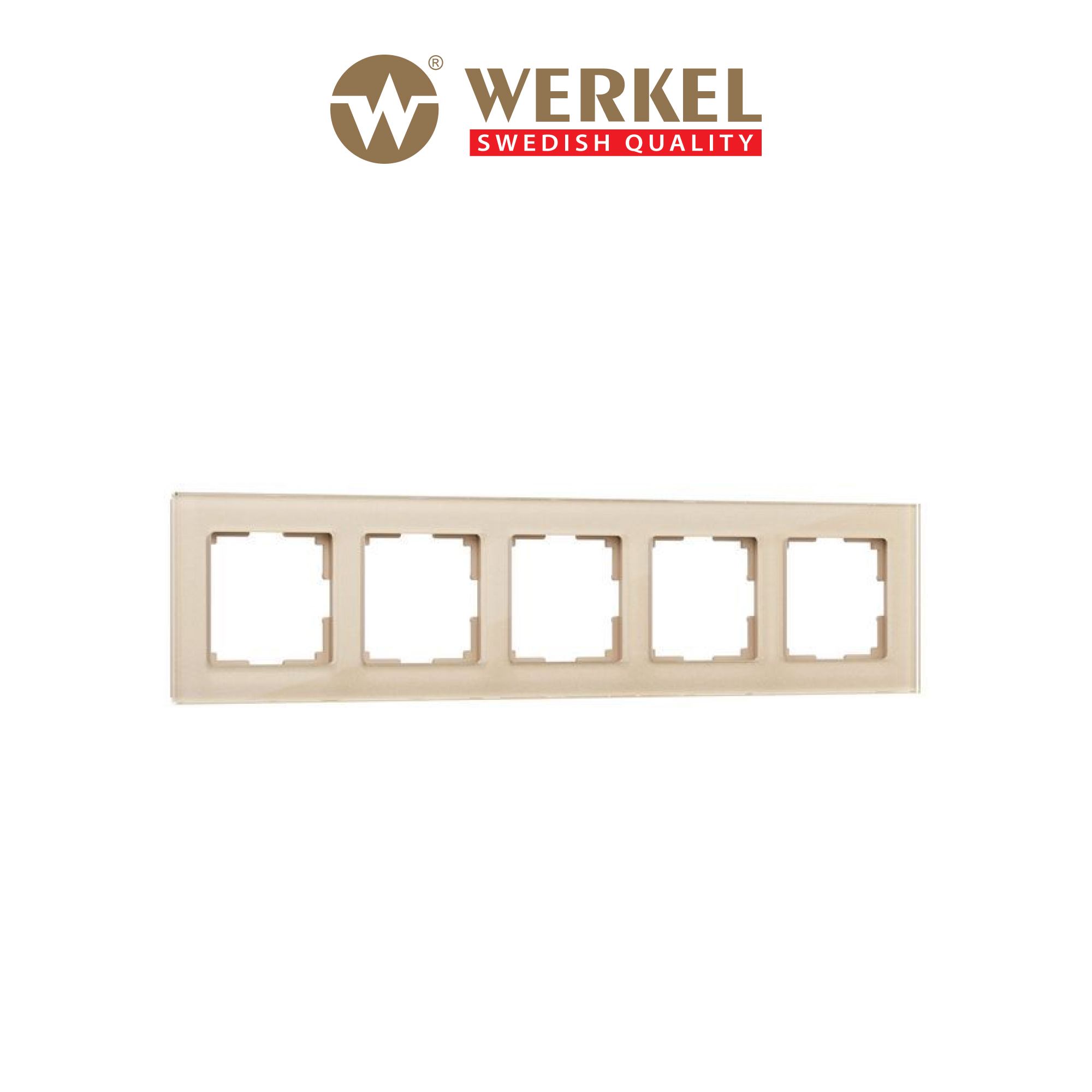Изображение товара Рамка для розеток и выключателей Werkel Favorit 5 постов цвет шампань