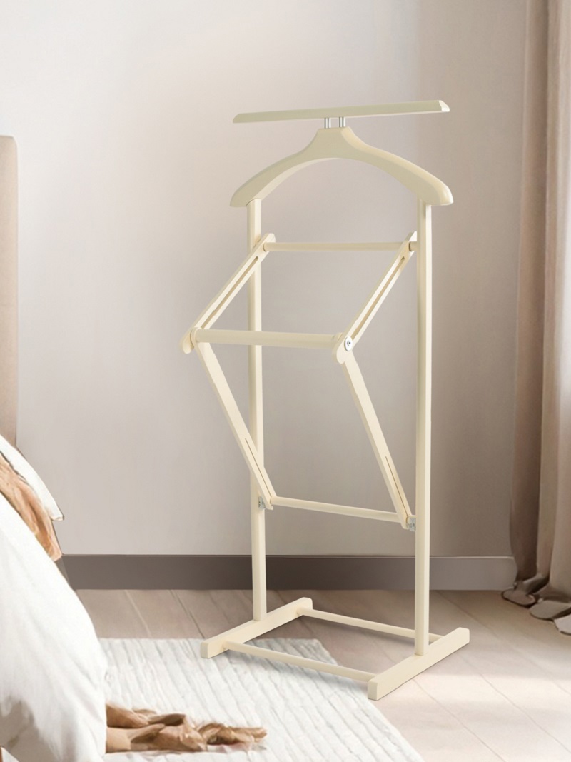 Изображение товара Напольная вешалка Мебелик В 21Н из бука слоновая кость, складная, компактная