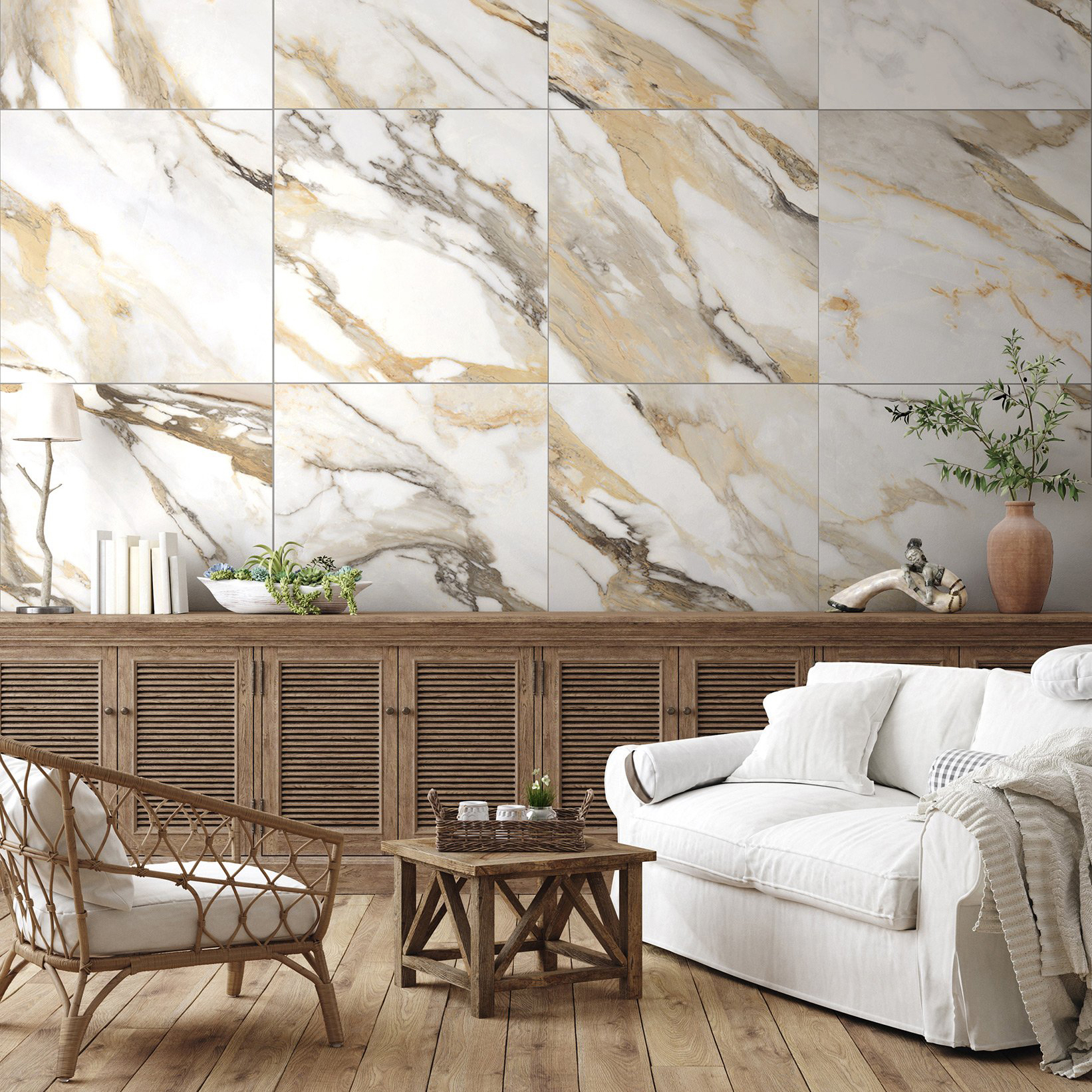 Изображение товара Керамогранит Global Tile Borghini_GT 60x60 см белый имитация мрамора для пола и стен