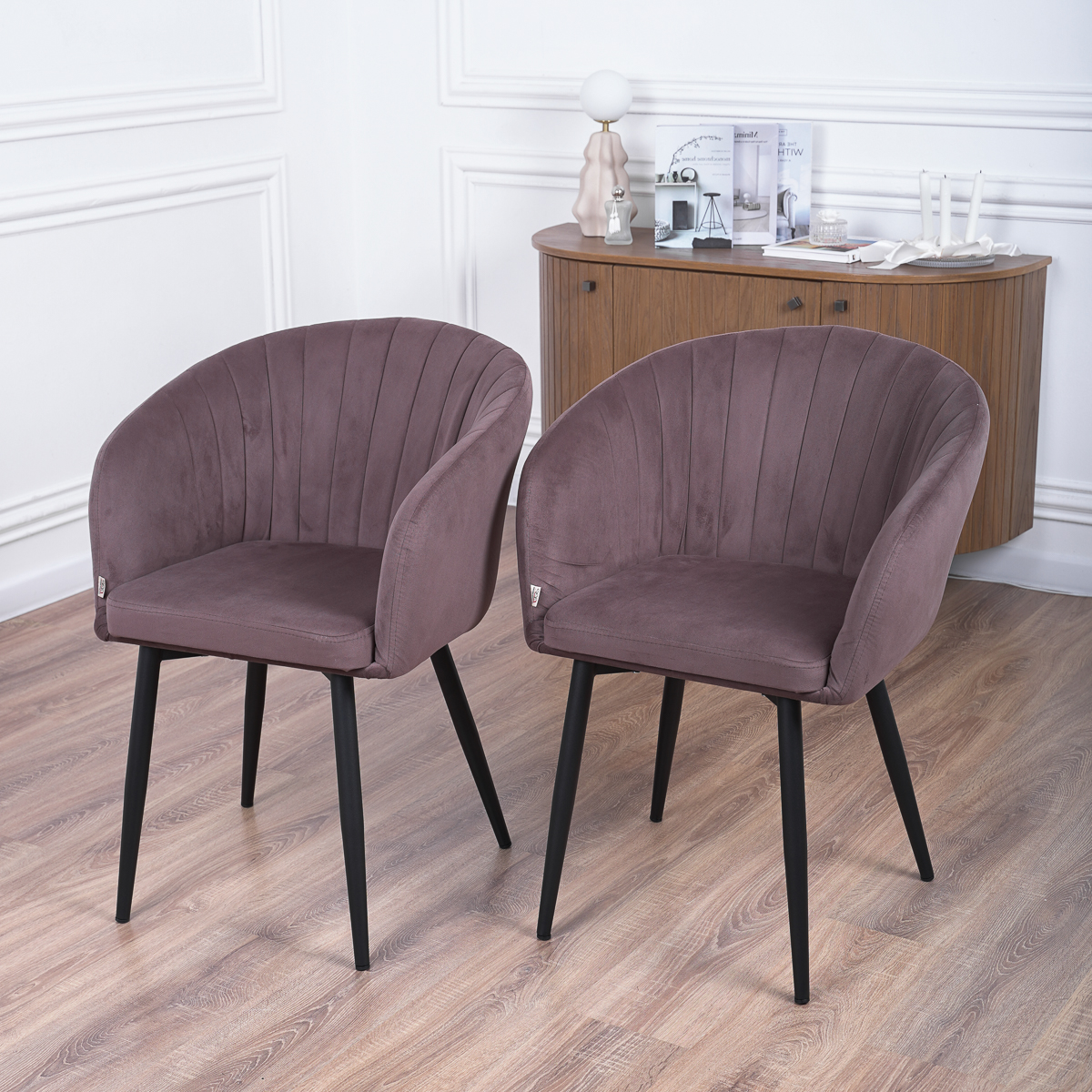 Изображение товара Кухонный стул Frenesie Малибу 42x81x44 см велюр шоколад