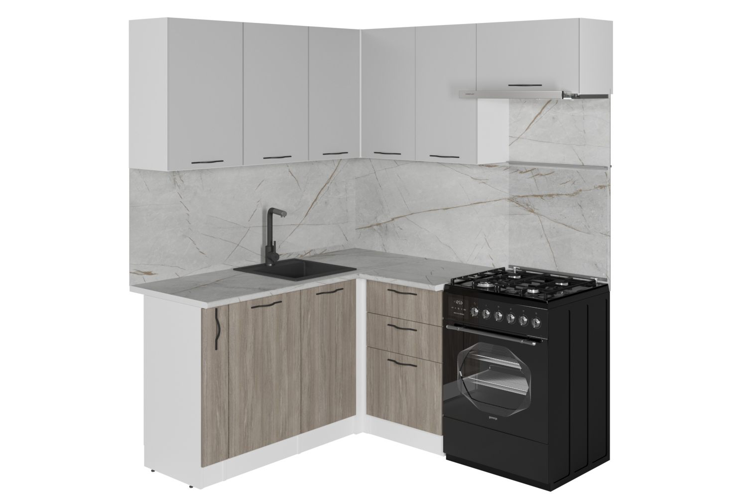 Изображение товара Кухонный гарнитур Gerda Мега прайм/парма 1600x1700 мм современный дизайн