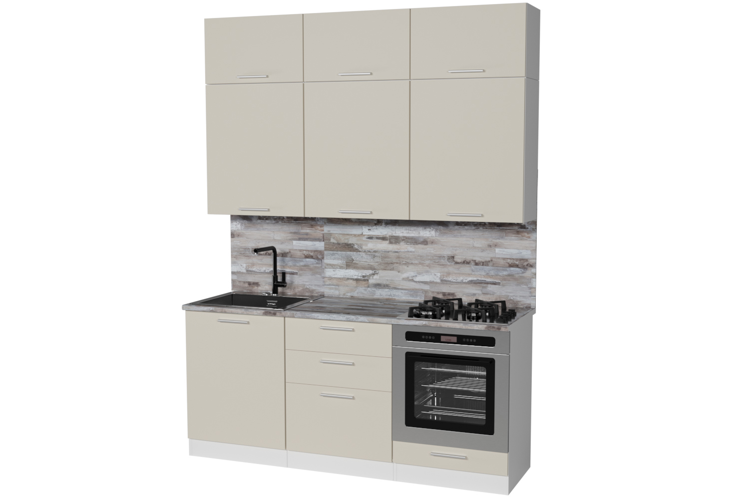 Изображение товара Кухонный гарнитур Дюна Макси 180x217 см белый мебель для кухни российский дизайн