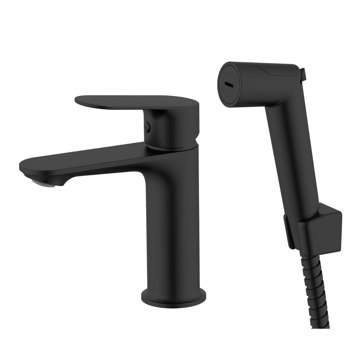 Изображение товара Смеситель для раковины VODA Shore Black SHR27HB черный латунь гигиенический душ
