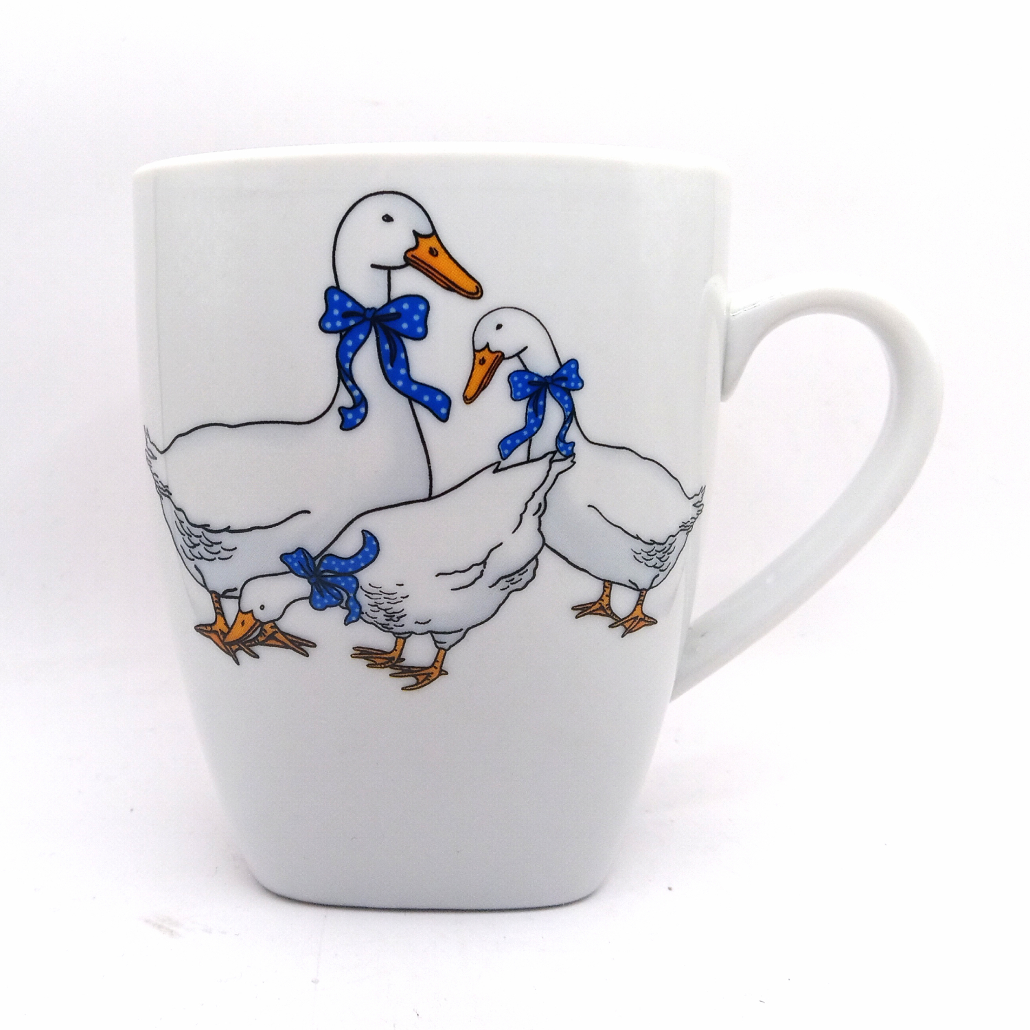 Изображение товара Кружка 210 мл Дулёвский фарфоровый завод Гуси 124242/2 фарфор цвет белый 2 шт