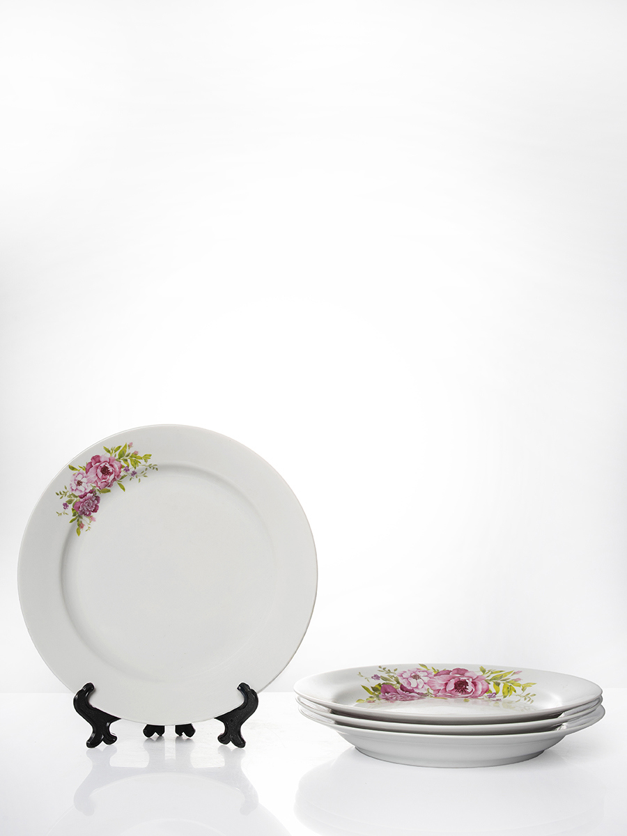 Изображение товара Набор тарелок 24 см Дулёвский фарфоровый завод серия Оливия новые 4 шт