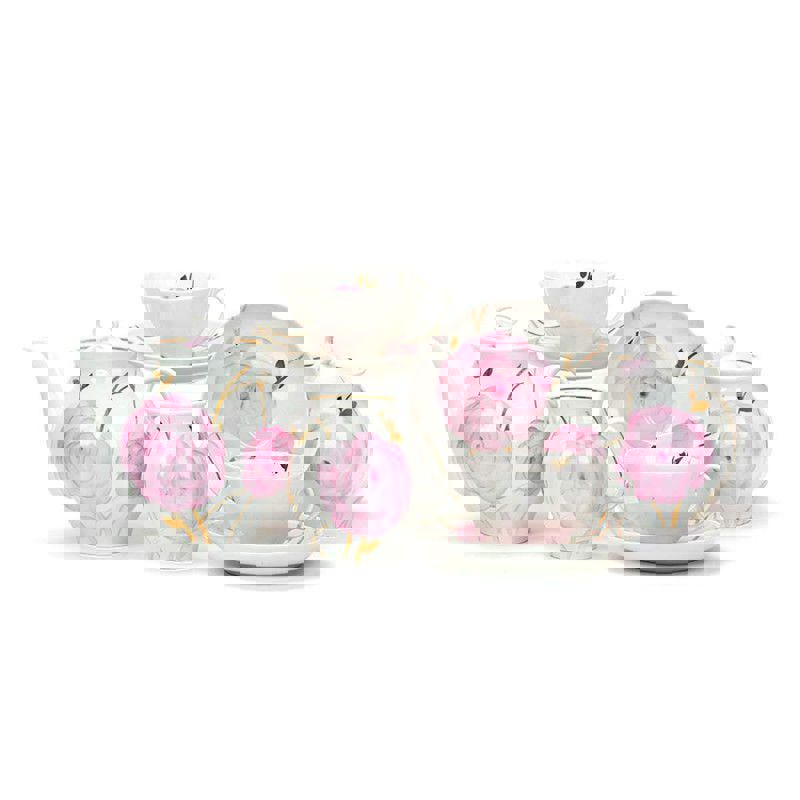 Изображение товара Чайный сервиз фарфоровый 15 предметов ф.Белый лебедь Весенний