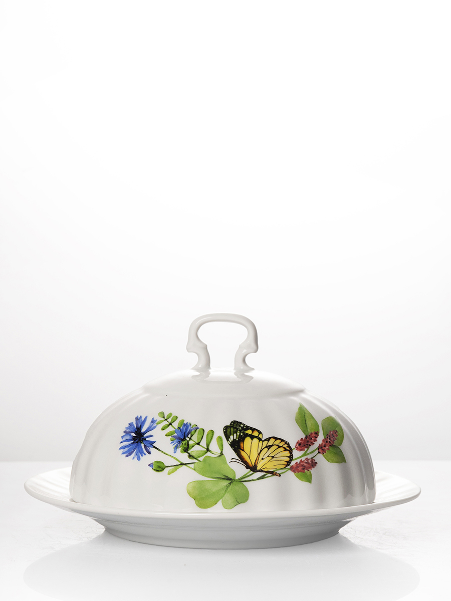 Изображение товара Масленка фарфоровая круглая 500 мл. Добруш Нимфа