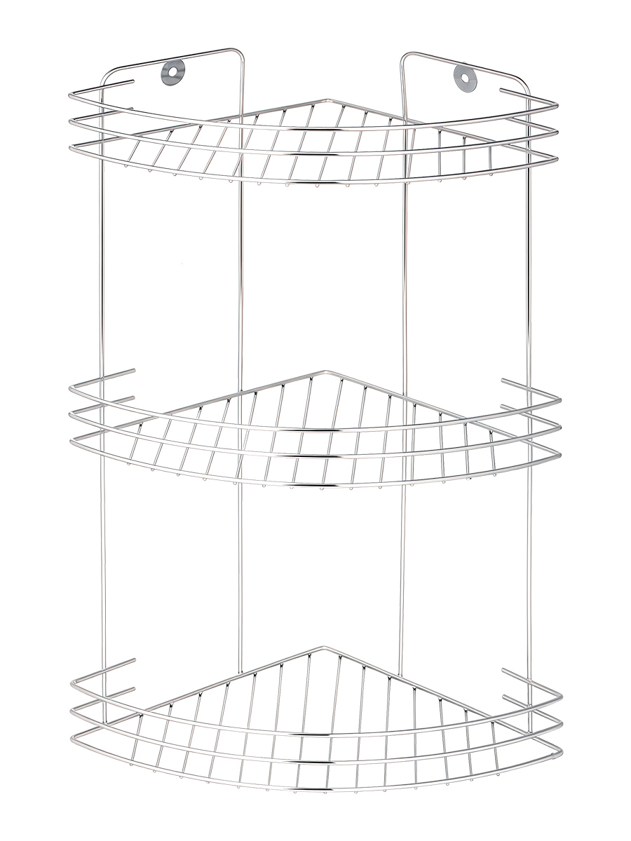 Изображение товара Полка для душа Delphinium Стил угловая 3 яруса цвет хром