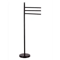 Изображение товара Напольная стойка для полотенец Мегги из стали черная, устойчивый держатель для ванной