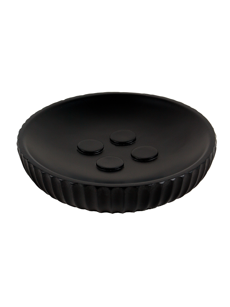 Изображение товара Мыльница Бруно из полирезина черная современный аксессуар для ванной