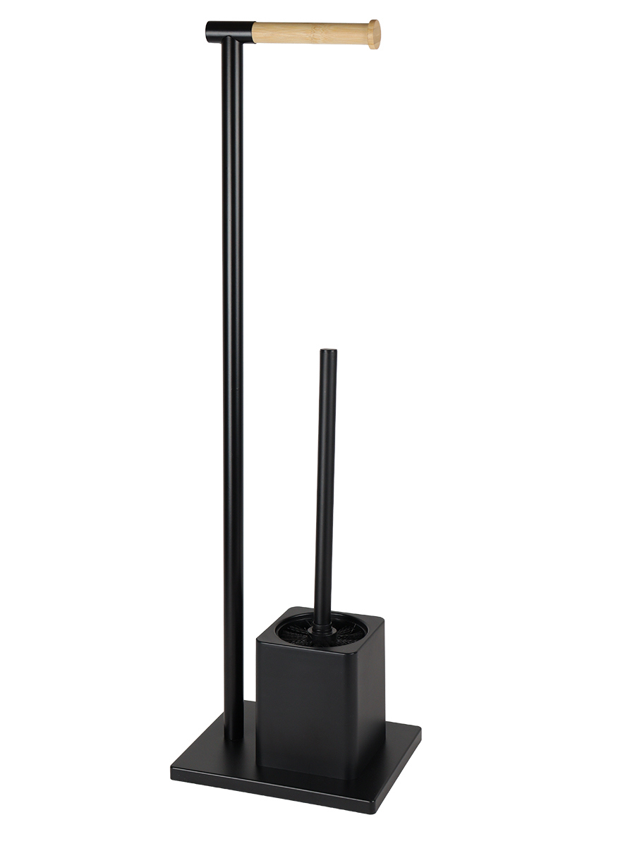 Изображение товара Стойка-ерш для унитаза Арчи черный бамбук и пластик